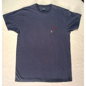 Men's Polo Ralph Lauren Navy Blue With Red Horse Size Medium T Shirt